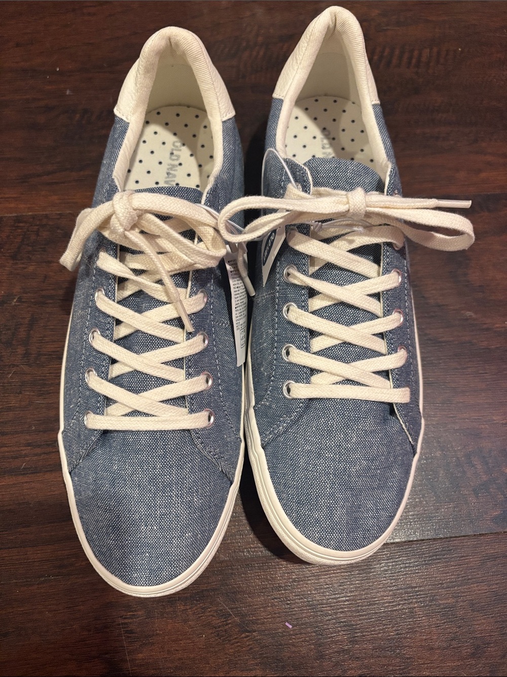 Old navy NWT womens Denim Lace-Up Sneakers in Blue